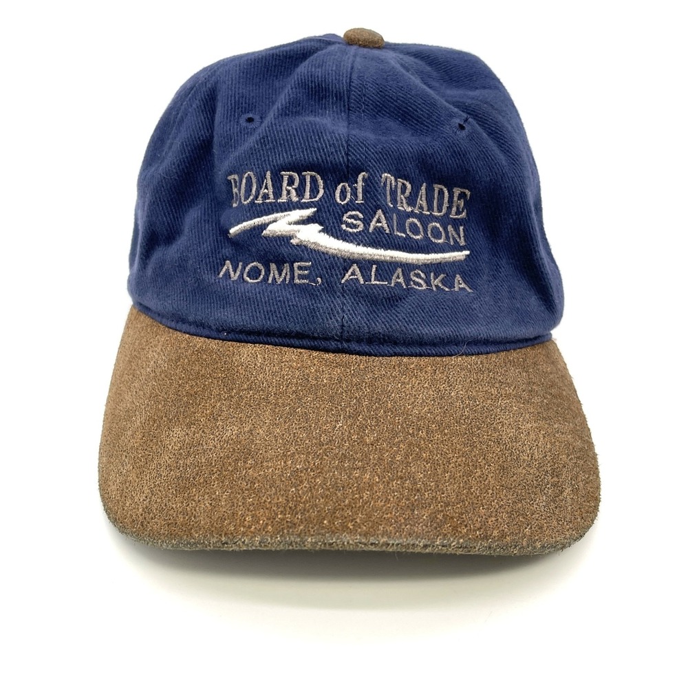 Board of Trade Saloon Nome Alaska Hat OSFA Leather Brim Heritage KP Outdoors VTG